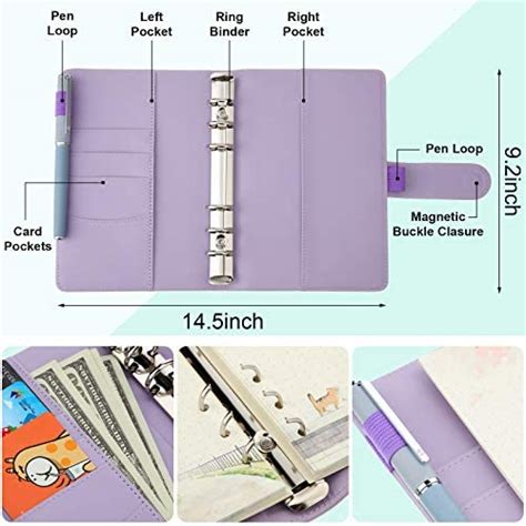 Wholesale 4 Pieces A6 Pu Artificial Leather Notebook Binder Cover
