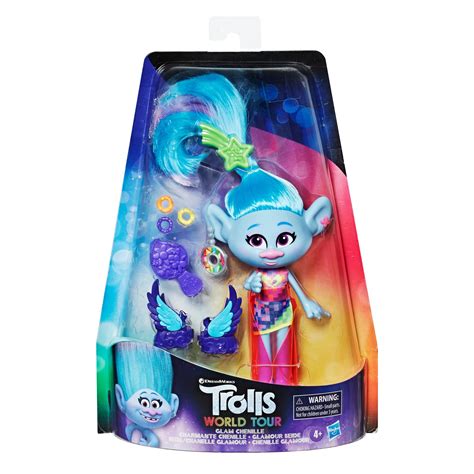 Dreamworks Trolls Glam Chenille Fashion Doll With Dress And More