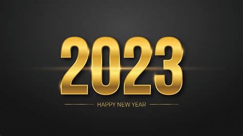 2023 Happy New Year Elegant Design Vector Illustration Of Golden 2023