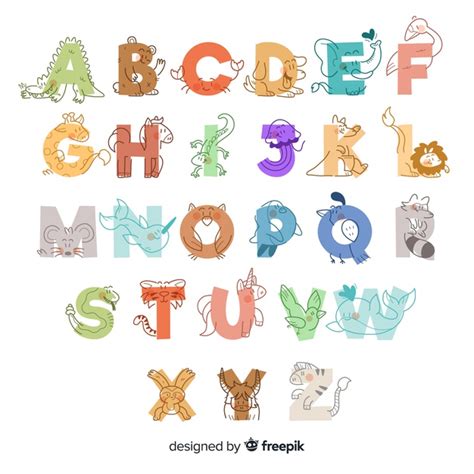 Последние твиты от animal alphabets (@animalalphabets). Free Vector | Hand drawn cute animal alphabet