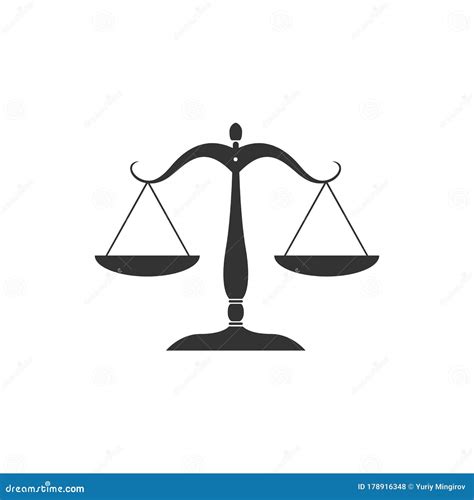 Scales Of Justice Icon Isolated Court Of Law Symbol Balance Scale