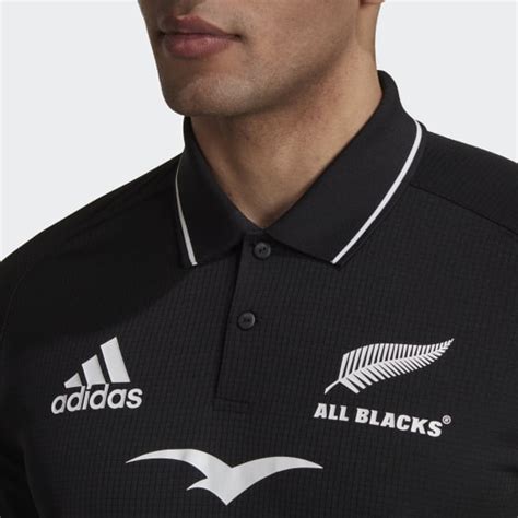 Adidas All Blacks Rugby Home Polo Shirt Black Adidas Uk