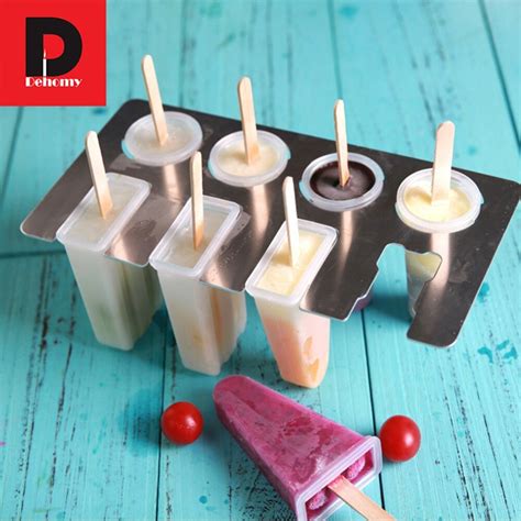 Dehomy 8pcs Ice Cream Popsicle Molds With Aluminum Alloy