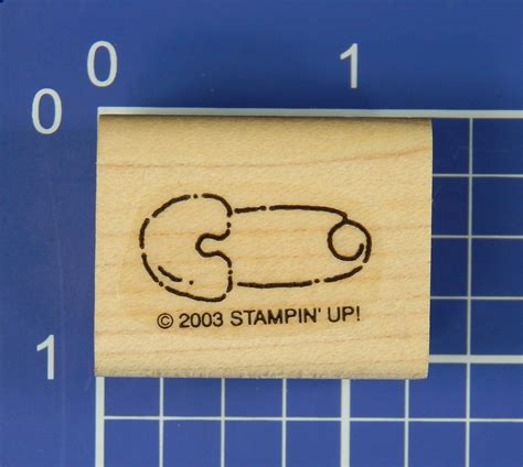 Safety Pin Wood Mounted Rubber Stamp Stampin Up Etsy Stampin Up