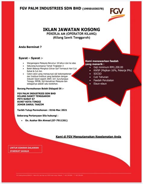 Mendapat perkongsian maklumat berkenaan kawalan kualiti benih sawit dxp fgv (quality control of fgv dxp seeds) disampaikan oleh dr. Iklan Jawatan FGV Palm Industries Sdn Bhd • Portal Kerja ...