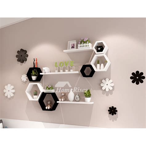 The shelves are in accordance with angled ceiling and they are large enough for your favorite items and flowers, as well as your drawings, books and notebooks to be placed on. In Wall Shelves Decorative Bedroom Storage Living Room ...