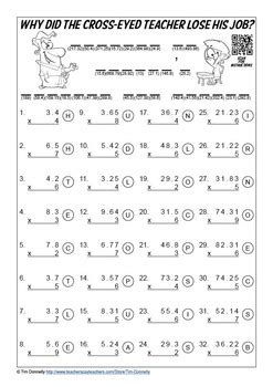 In this worksheet set, students can practice multiplying. Multiplication of Decimals - Australian Curriculum Year 6 - Extension Activity