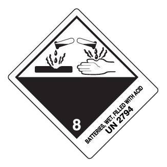 Hazard Class Corrosive Material Non Worded High Gloss Label