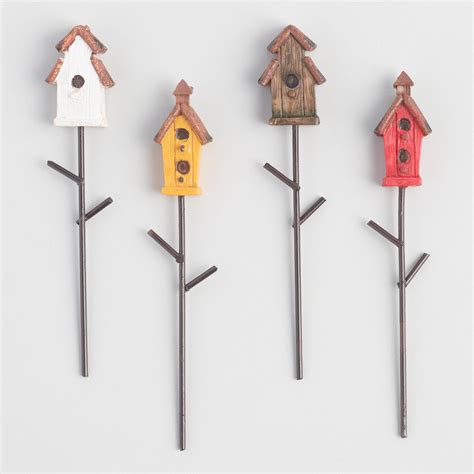 2 Pack Birdhouse Garden Stakes Set Of 2 By World Market Decorative