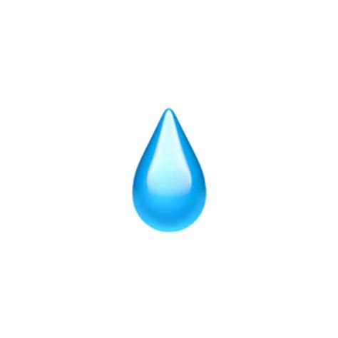 water emoji imoji cute apple applemoji rain blue raindr... png image
