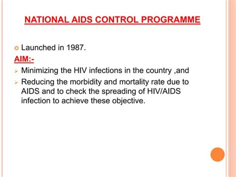 National Aids Control Programme Ppt