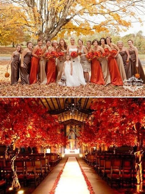 90 Best Romantic Fall Wedding Theme You Will Love It Beauty Of