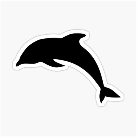 Cute Dolphin Silhouette Sticker For Sale By Shabzdesigns Redbubble