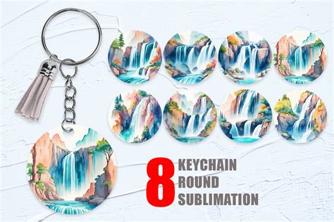 Keychain Waterfalls And Rivers Landscape Graphic By Artnoy · Creative