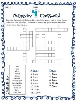 Free online multiplication interactive games. Multiplication Crossword Puzzles by Resource to Desk | TpT
