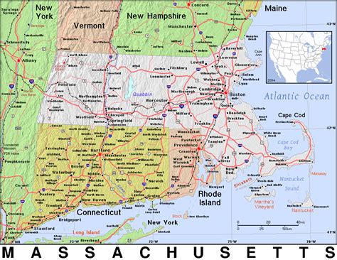 Map Of Cities In Ma World Map
