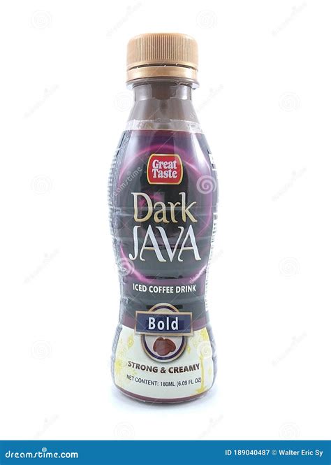 Great Taste Dark Java Iced Coffee Drink In Manila Philippines Editorial Photography Image Of