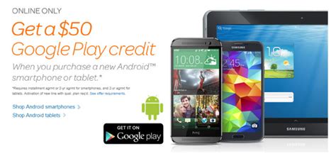 You will need them to access your favorite apps, movies, games, music and even books. Get $50 Google Play credit with any Android device on a ...