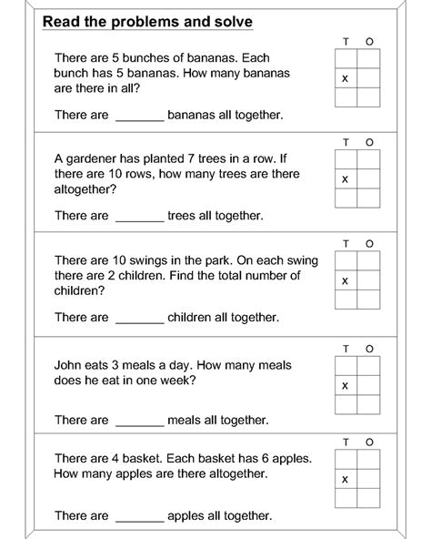 Search Results For Math Multiplication Word Problem