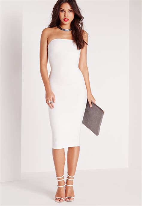 White Strapless Midi Dress Online Sale Up To 63 Off