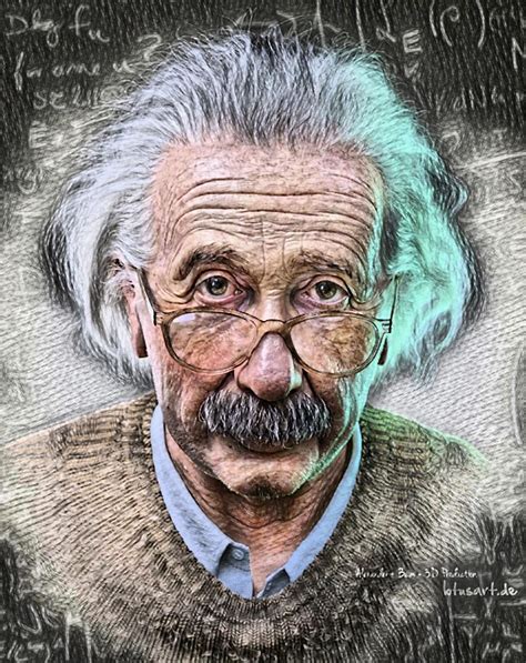 Albert Einstein 3d Portrait For A Hologram Personaggi Famosi