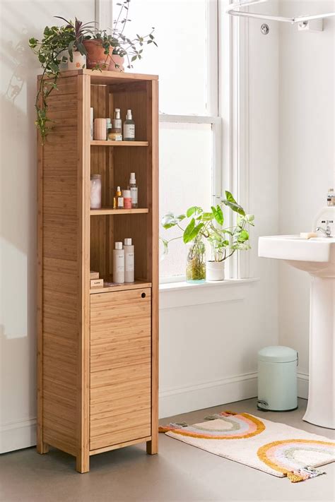 silvia bamboo bathroom storage shelf best space saving furniture from urban outfitters
