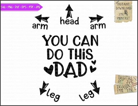 You Can Do This Dad Svg Eps Dxf Cutfile Baby Onesie Svg Dad Etsy