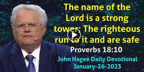 John Hagee January 26 2021 Daily Devotional Proverbs 1810