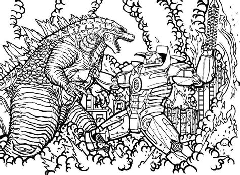 Godzilla Coloring Pages Print Monster For Free