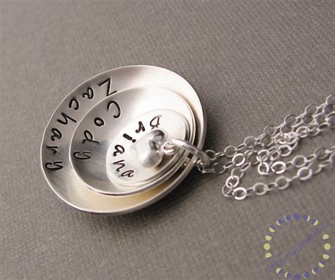 Maybe you would like to learn more about one of these? Silver Necklace Engraved Name Necklace Mother's Day Gift ...