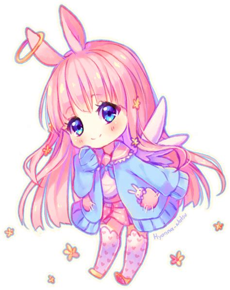 Anime Girl Pink Hair Chibi 665x800 Png Download