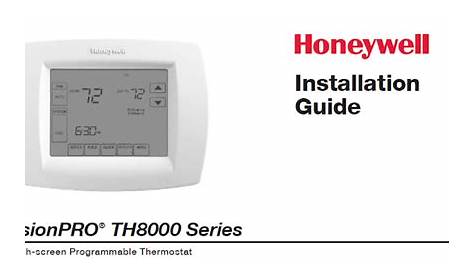 Honeywell VisionPRO TH8000 Manual - Download Manual PDF Online