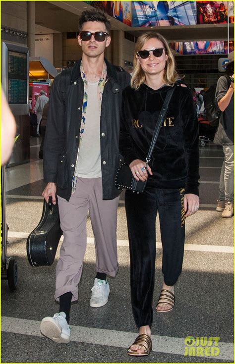 Brie Larson And Fiancé Alex Greenwald Couple Up At Lax Photo 3922143 Brie Larson Photos Just