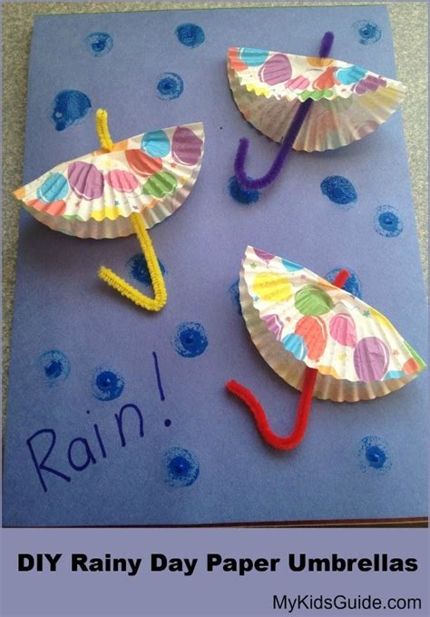 Craft For Kids Diy Rainy Day Paper Umbrellas My Kids Guide