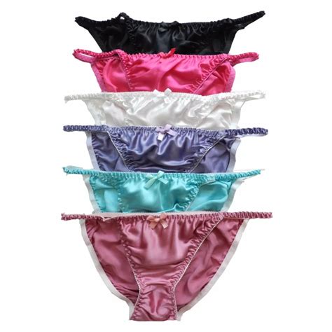 panasilk 6pcs women s 100 silk string bikinis underwear panties size s ~ xxl w26 41 in