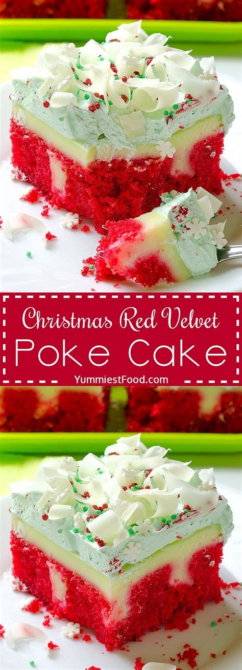 This article may feature affiliate links to decorate your christmas rainbow poke cake: Christmas Red Velvet Poke Cake | Recipe | Red velvet poke ...