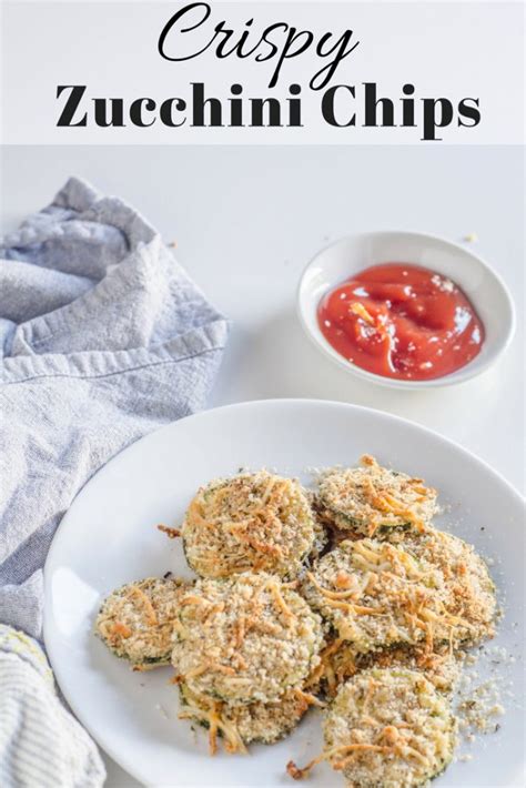 Panko doesn't always have to be fried to get that crunchy goodness, as evidenced by these breaded our coconut crusted shrimp are dipped in a dijon mixture before coating them in panko. Crispy Zucchini Chips - Hello Fun Seekers