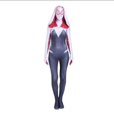 Fantasia Spider Gwen 3d Spandex Aranhaverso Cosplay Gwen Stacy Shopee Brasil