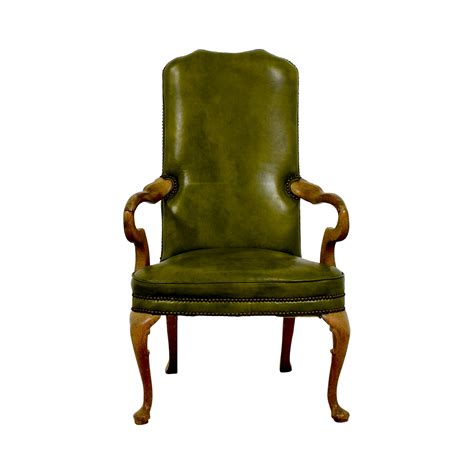 Free delivery and returns on ebay plus items for plus members. 90% OFF - Green Leather Studded Regency Chair / Chairs