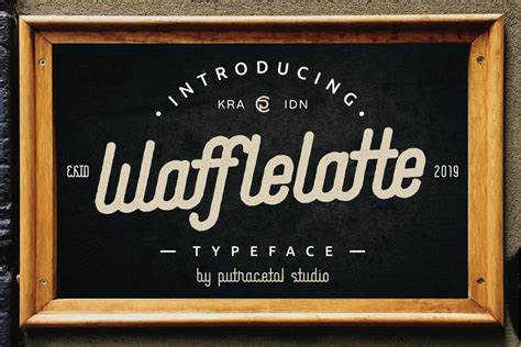 Waffle Latte Typeface Waffles Font Bundles