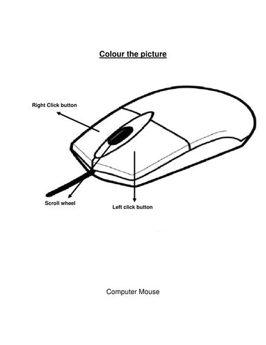 Computer Mouse Worksheet Teaching Resources