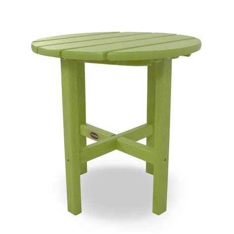 Coffee tables are great and all, but you don't hoobro side table, industrial end telephone table with adjustable mesh shelves, for office hallway or living room, wood look accent furniture, tall. Polywood Round 18 Inch Side Table in Lime