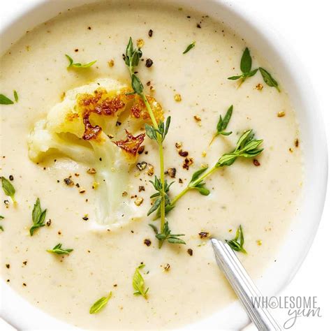 Cauliflower Soup Creamy Easy Nomadketo Com