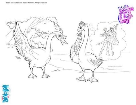 Barbie as the island princess coloring pages. Princess Odette transformed into a swan Barbie coloring ...