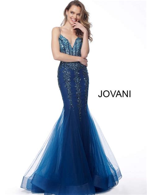 Style From Jovani Is A Sequin Mermaid Gown With A Tulle Bottom