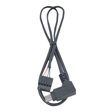 Micro Connectors Right Angle Mini Usb To 9 Pin Usb Cable 2 Ft Black