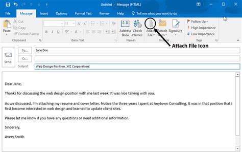 contoh sampul surat hantar resume - Michele Smith