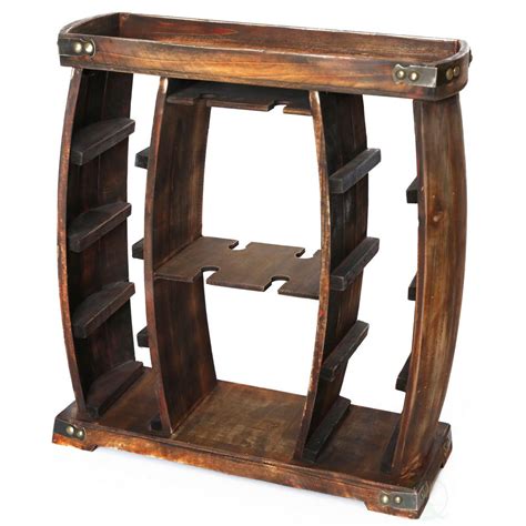 Check out our wooden glass holder selection for the very best in unique or custom, handmade pieces from our there are 4221 wooden glass holder for sale on etsy, and they cost 25,00 $ on average. Vintiquewise 8-Bottle Brown Rustic Wooden Wine Rack with ...