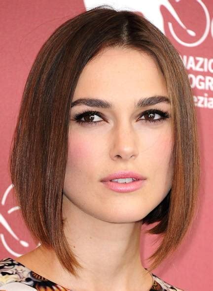 27 angled bob hairstyles trending right right now for 2019 short bob hairstyles will make you look younger and. keira-knightley-brown-straight-layered-angular-bob ...