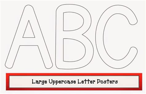 Large Uppercase Letter Posters Classroom Freebies